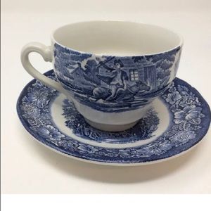 Liberty Blue Cup & Saucer -- England